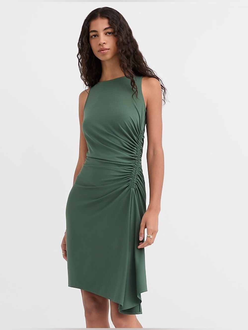 Loft Ruched Halter Mini Dress